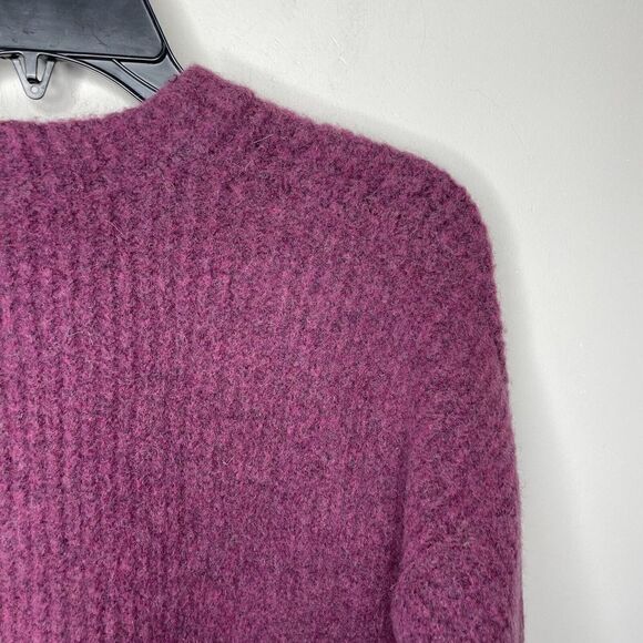 MADEWELL Sweater Womens XS Purple Belfiore Ribbed Pullover Wool Blend NC688 - Picture 4 of 8